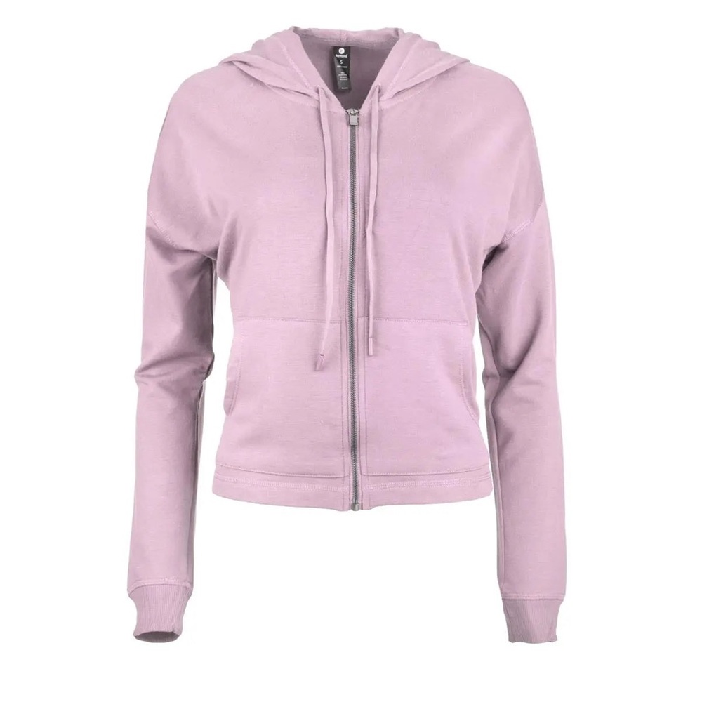NWT $45 90 Degree by Reflex Women's Terry Brushed Hoodie Jacket